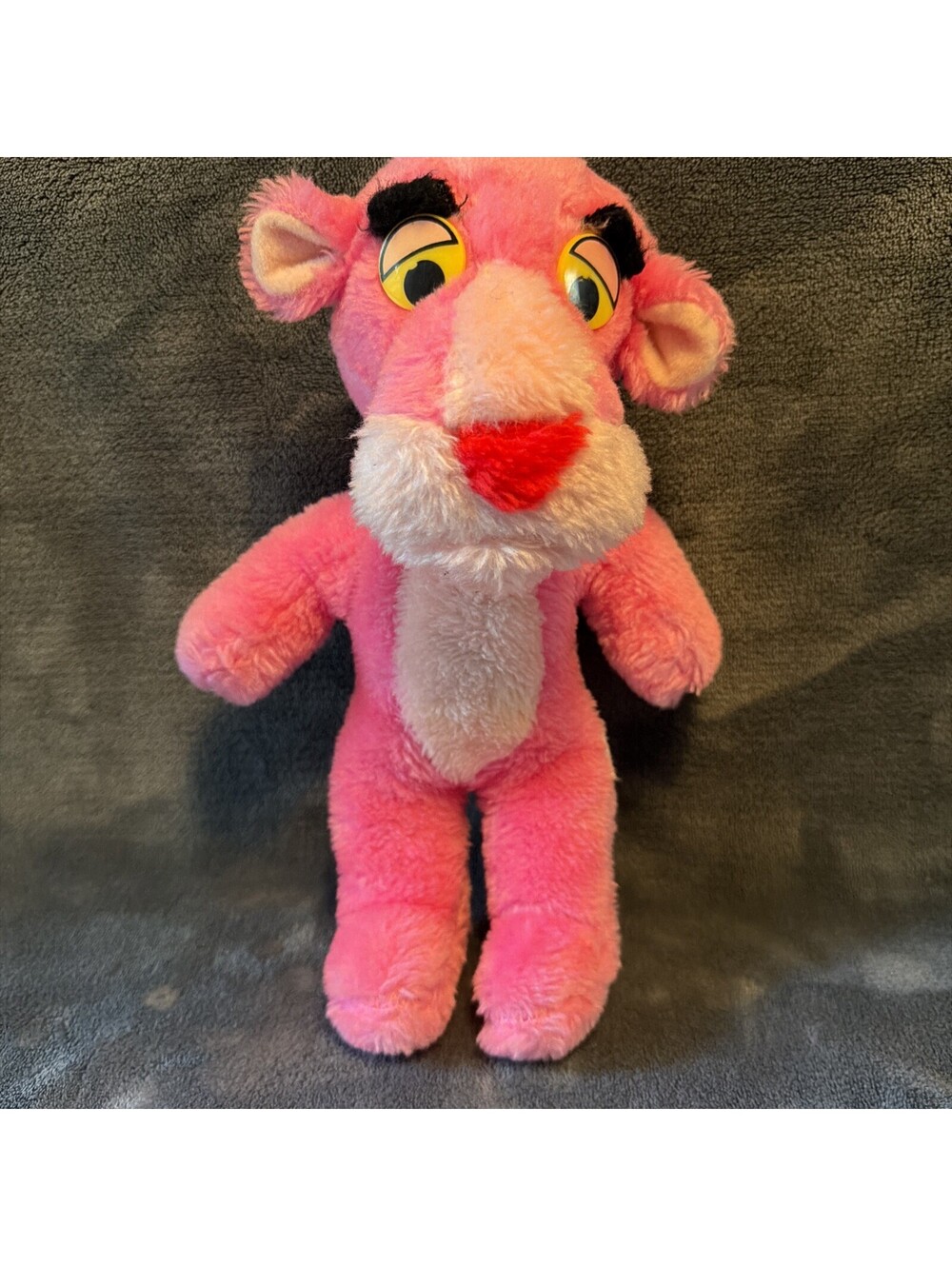 VTG  1980 Pink Panther Stuffed Plush Toy 11" Inches Tall  Made by Mighty Star